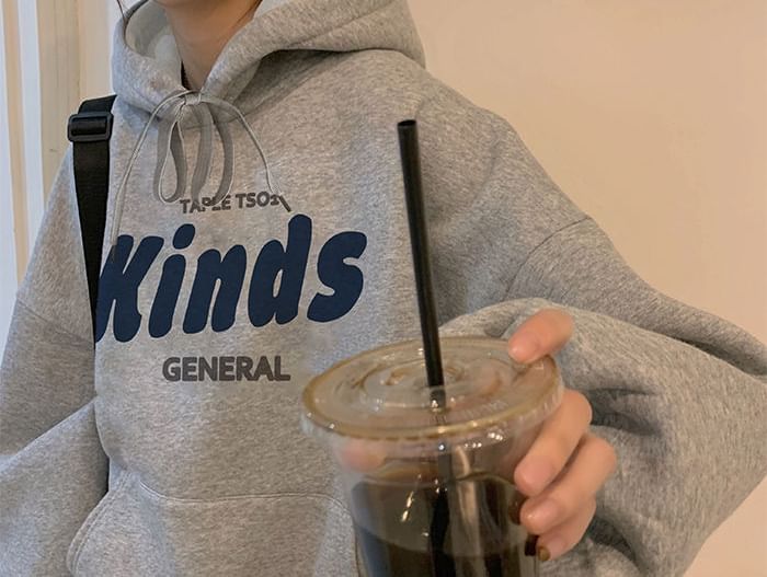 CRIBI - Oversized hoodie met ronde hals en tekstprint