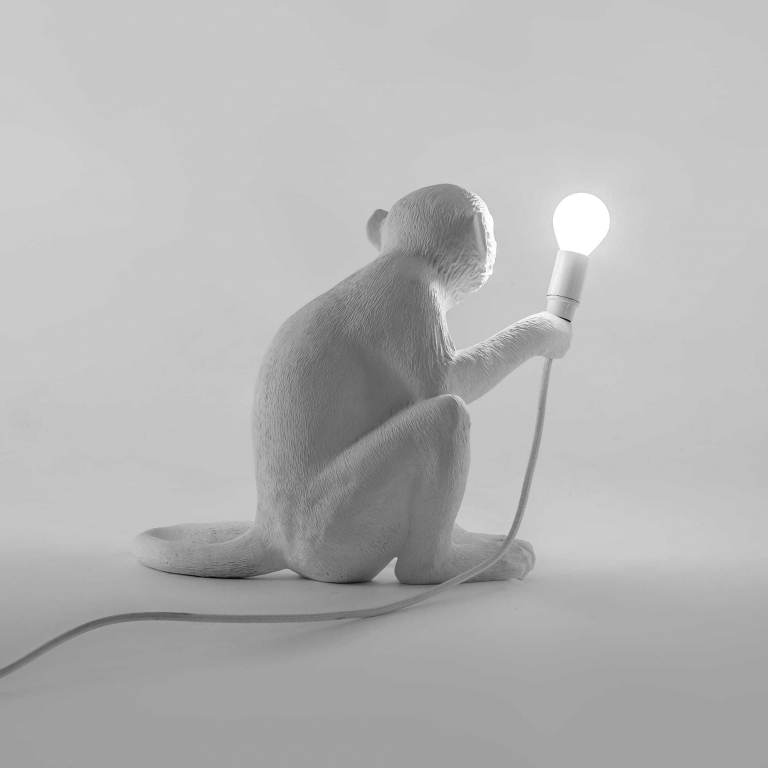 Seletti Monkey Sitting Outdoor tafellamp zwart