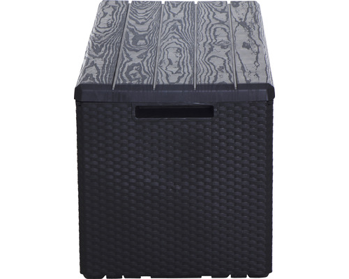 Kussenbox opbergbox 55 x 124 x 56 cm kunststof grijs