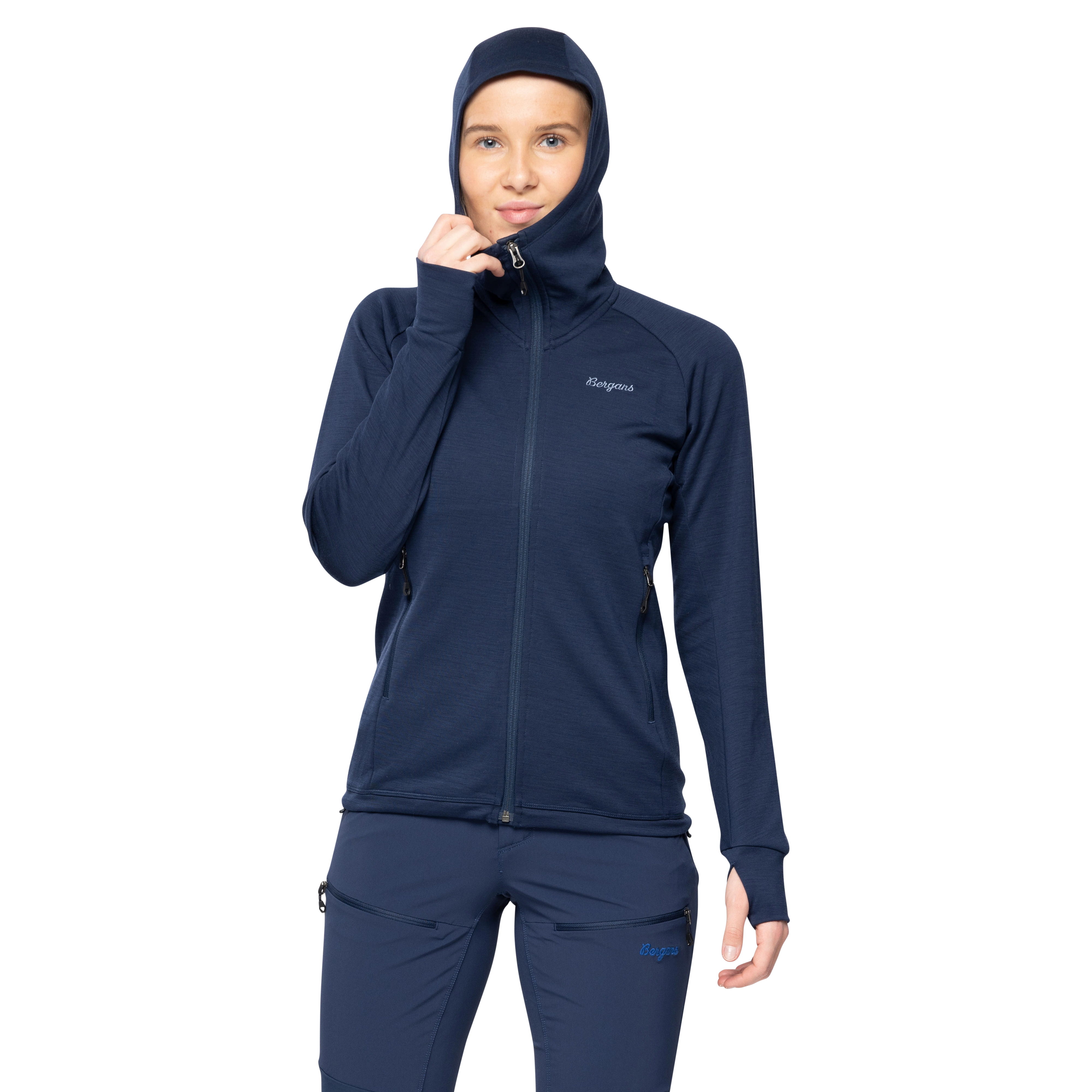 Rabot Merino Tech Midlayer Hoodie Women Navy Blue