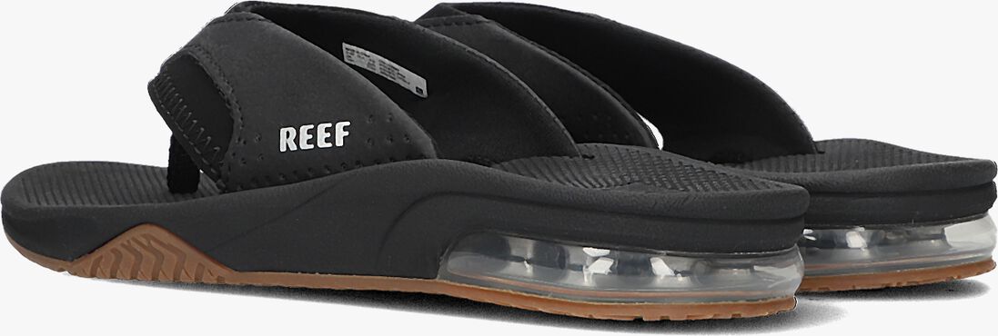 REEF zwarte reef teenslippers fanning kids