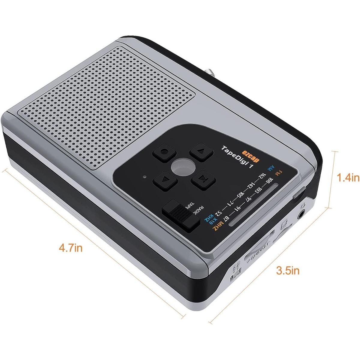 Ezcap kassett til MP3-konverter Digital kassettspiller konverterer bånd til MP3 til MicroSD-kort Ingen datamaskin nødvendig