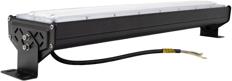LUXULA LED Hallenleuchte High-Bay Hallenstrahler mit Marken-LEDs 2 Stück - 100W 12000lm - 5000K Neutralweiß Tageslicht - IP65 IK08 - linear - Industrielampe Lager Deckenleuchte Feuchtraumleuchte