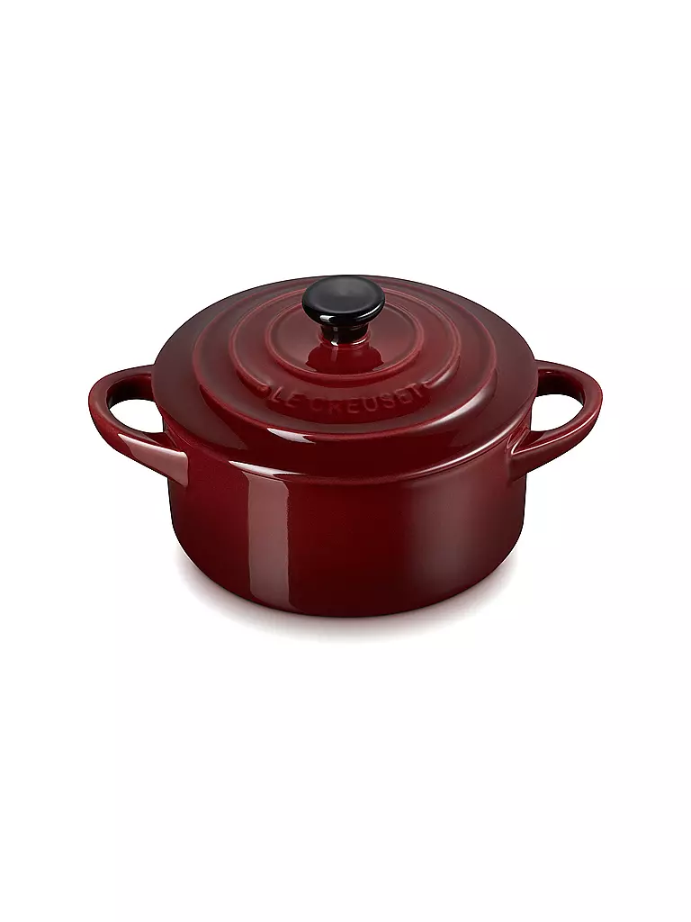 LE CREUSET Mini-Cocotte POTERIE 10cm/0,2L Garnet dunkelrot