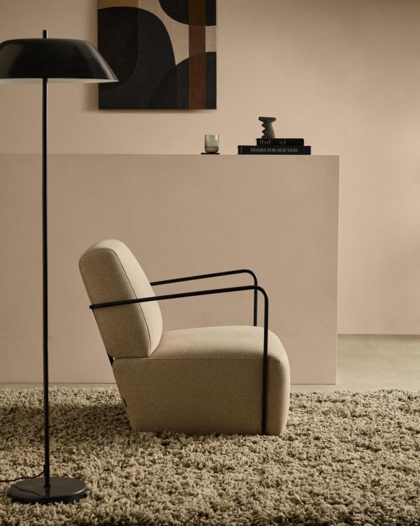 Kave Home Sayra vloerlamp zwart
