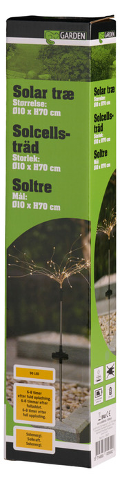 Lystræ med solceller 10 x 70 cm - Garden