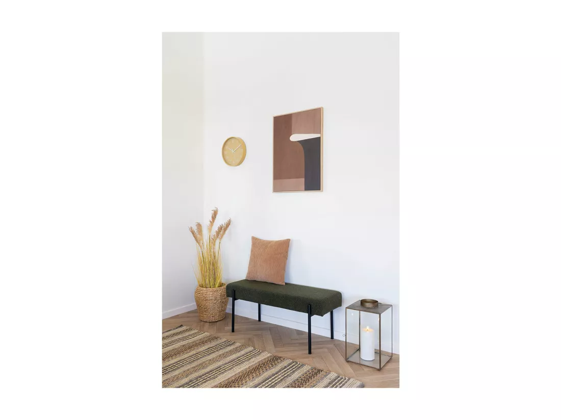 Rosolini horloge murale silencieuse Ø30cm ocre.