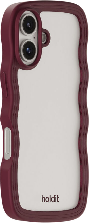 HoldIt Wavy Case iPhone 16 Rød