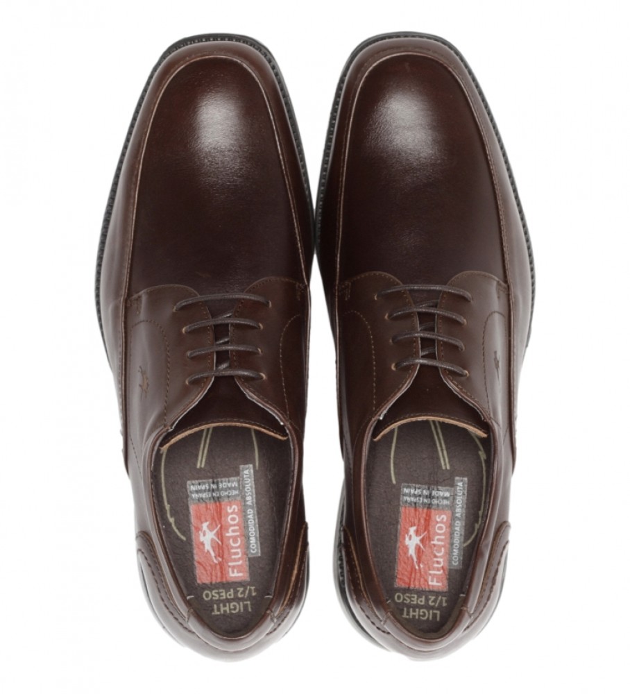 Sapatos de couro Fluchos 7995_Mall_Cafe Marrom Médio