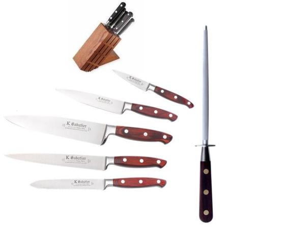 Bloc couteaux Sabatier Elegance 6 pièces Couteaux de cuisine professionnel