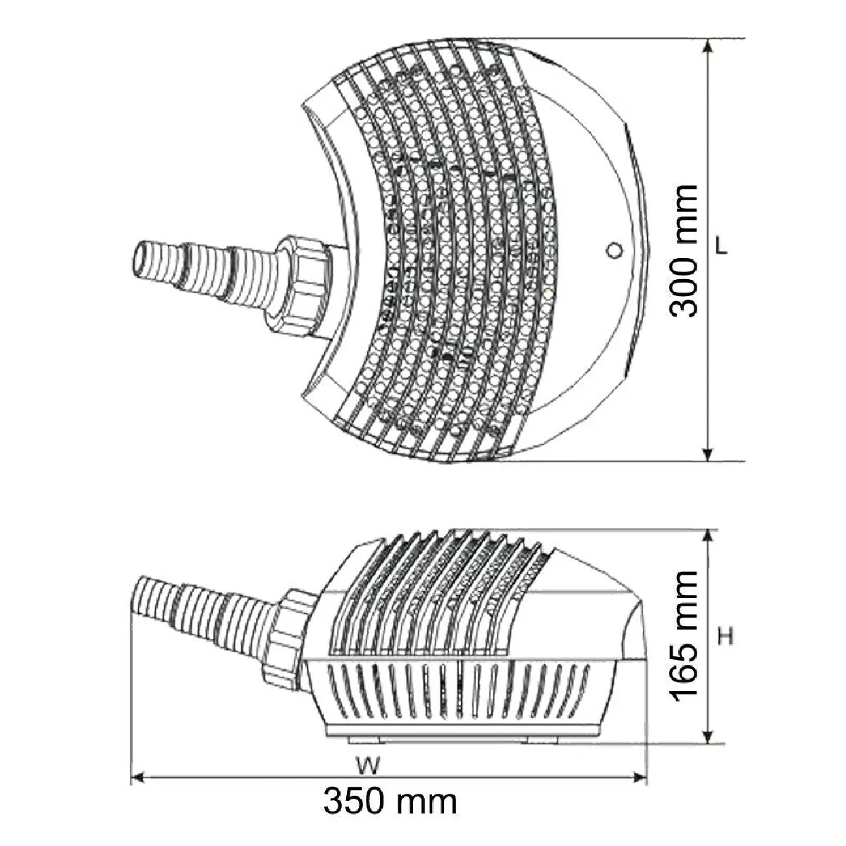Helloshop26 Pompe Cours d'Eau et Bassin - 8000 l/h - 70W