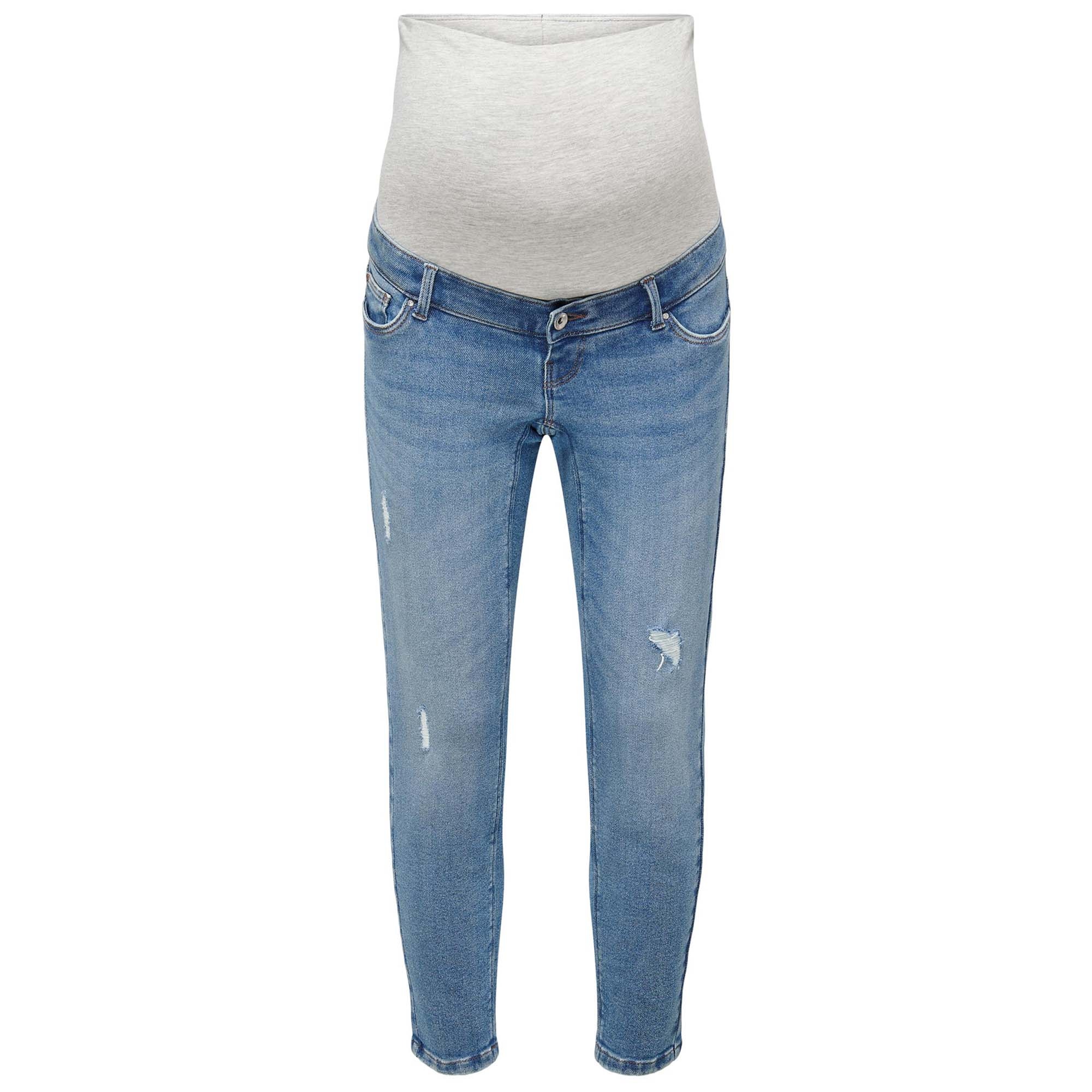 ONLY zwangerschapsjeans lang effen denim