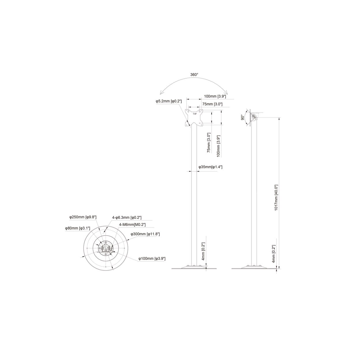 Multibrackets 0549 digitalskiltmontering 76,2 cm (30