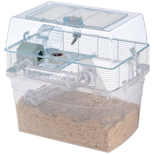 Gaiola transparente para hamster