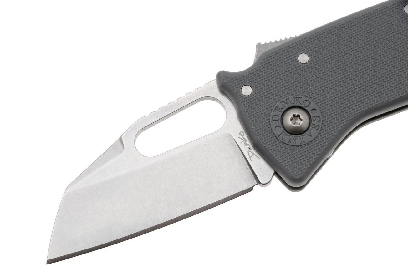 Demko Nano-Shark, NANO-10A-GREY GRN-SF, Stonewashed AUS-10A Shark Foot, Grey GRN zakmes