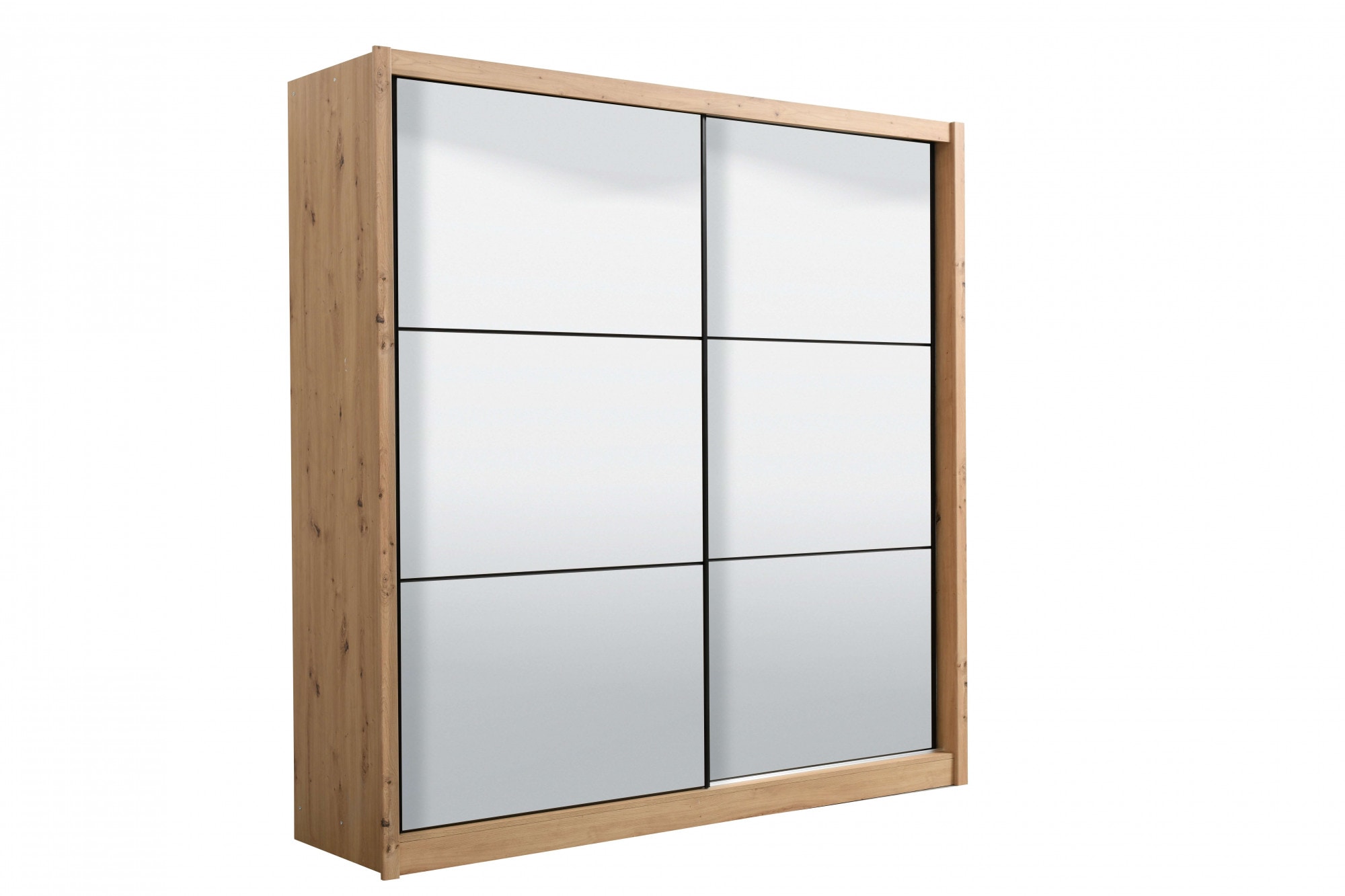 INOSIGN Schwebetürenschrank »Navara Kleiderschrank mit Spiegel Wäscheschrank« mit kompletter Spiegelfront, FSC®-zertifiziert, 213,5x215,5x61cm