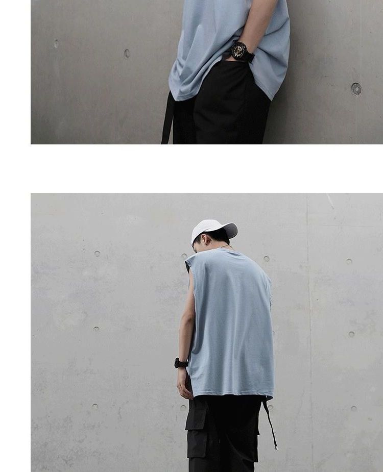 Nataro - Mouwloos effen T-shirt