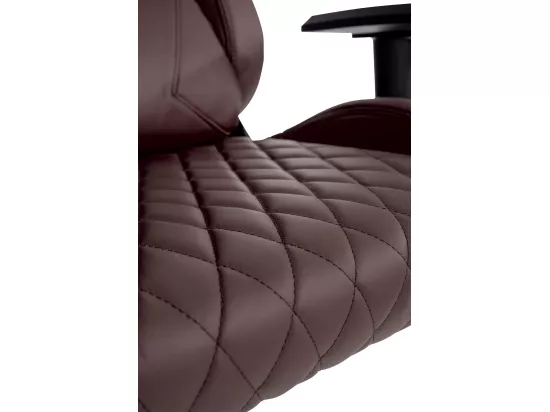 Chaise de bureau - Véritable cuir & Métal - Marron - Keren