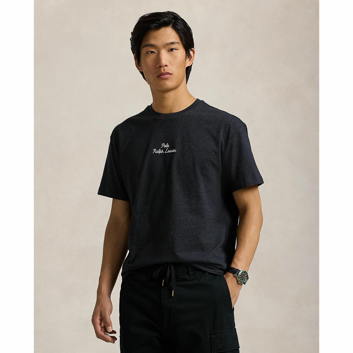 POLO RALPH LAUREN<br>Camiseta clássica de malha com logotipo