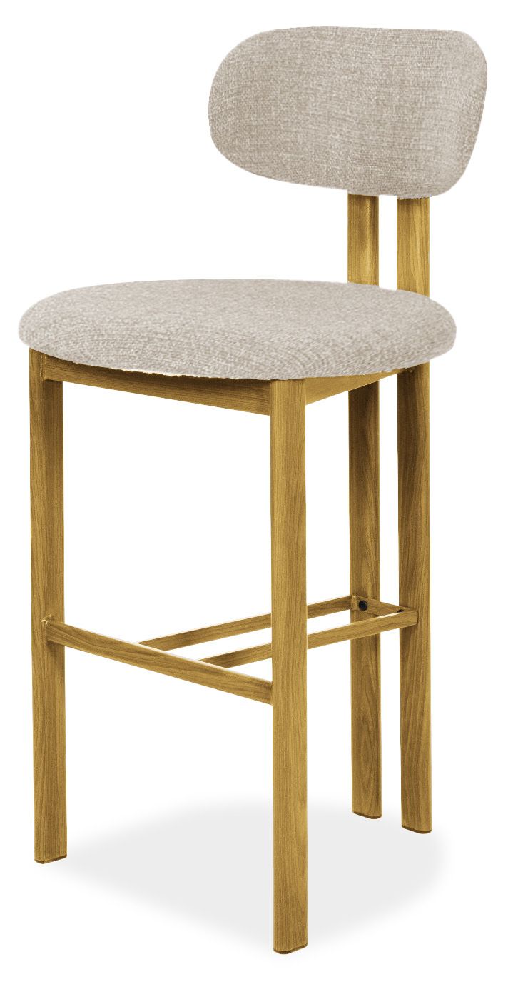 Barkruk Beige Naturel Lynja B51 x D53 x H98.5 cm