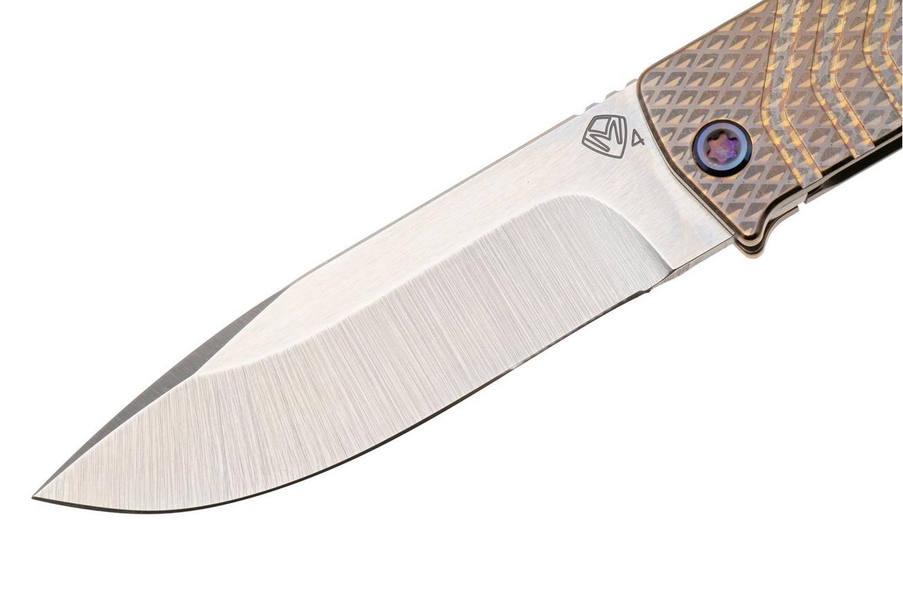 Medford The Antik 25-TA-02, Tumbled S45VN Droppoint, Bronze GunGrip Handle, Flamed Hardware zakmes