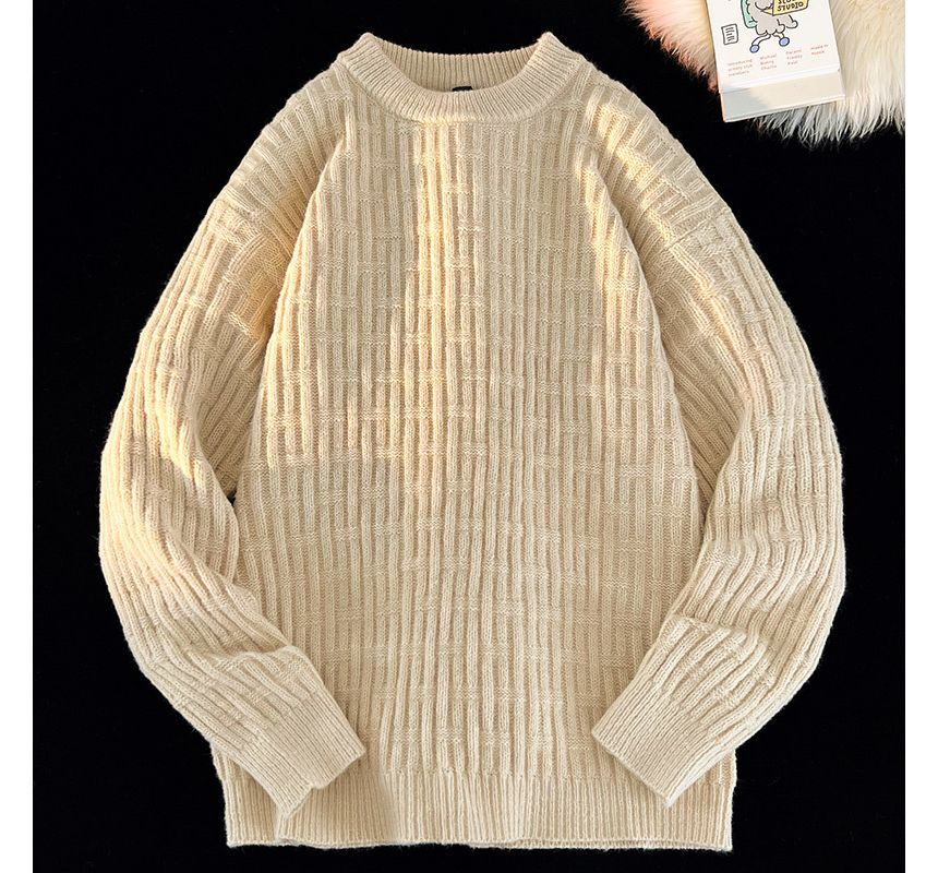 Dandyluxe - Effen oversized trui met ronde hals