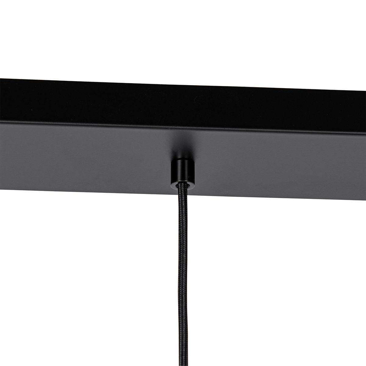 Design hanglamp zwart met goud en smoke glas 3-lichts - Kyan
