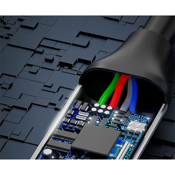 (1m) 60W PD USB C auf USB C Kabel Verlängerungskabel Adapter 400Mbps / 4K@60Hz - Schwarz / Grau