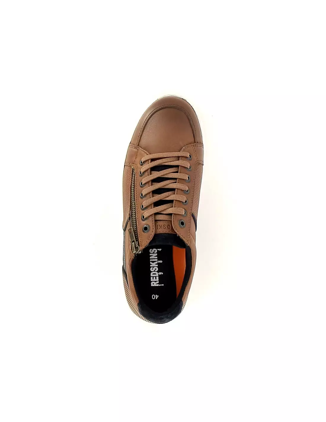 REDSKINS DISTRAIT - Baskets Cognacmarron