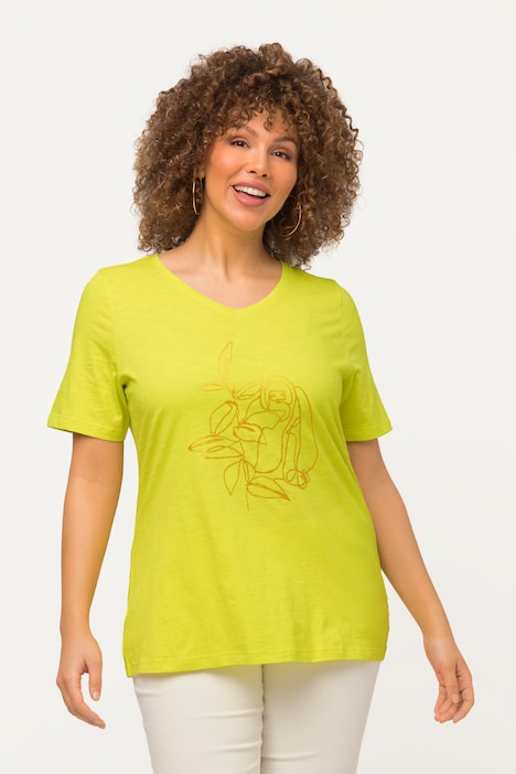 T-Shirt, Tiermotiv, Classic, V-Ausschnitt, Halbarm