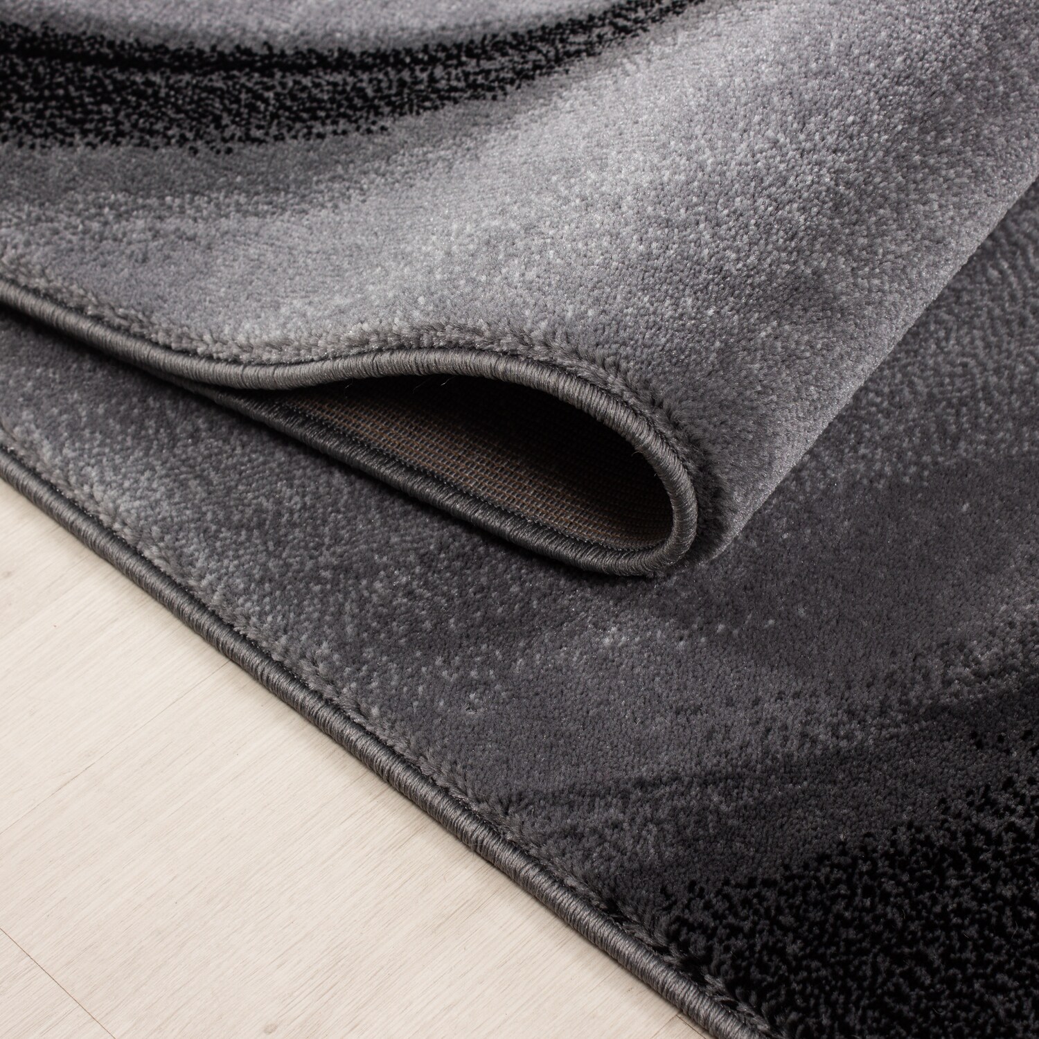 Teppich modern Designer Wohnzimmer Abstrakt Muster Rot oder Schwarz