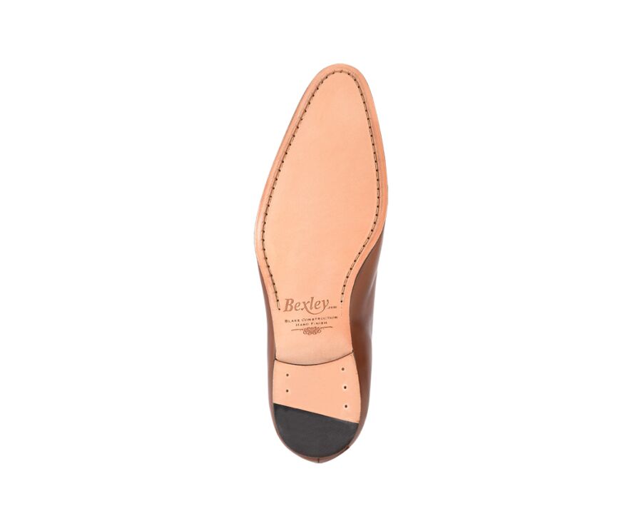 Richelieu homme Châtaigne semelle cuir - TIZZANO