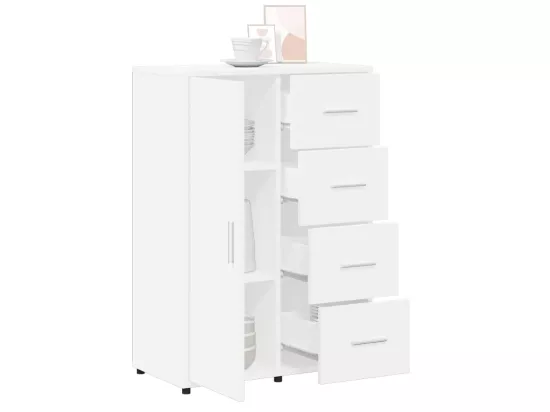 Buffet blanc 60x31x84 cm bois d'ingénierie