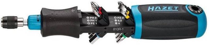 Hazet - 810R-3 - Bit Ratelschroevendraaier - Golvende Handgreep - Magnetische Bithouder