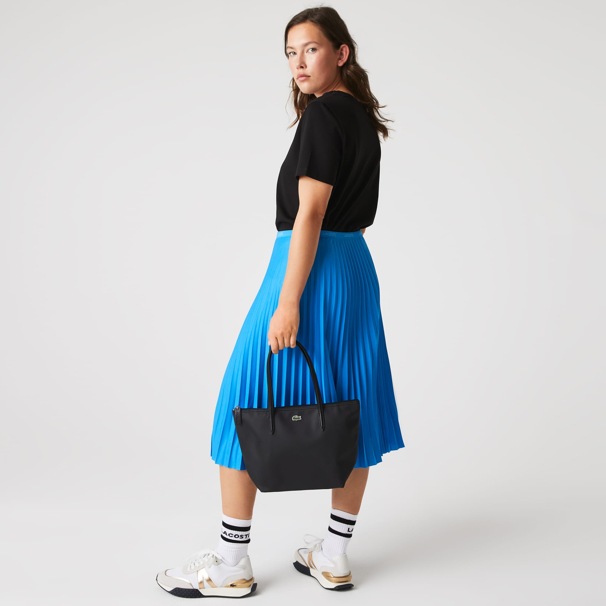 Petit sac cabas zippé L.12.12 Concept uni Sacs à main & Cabas - Noir - Lacoste - Femme