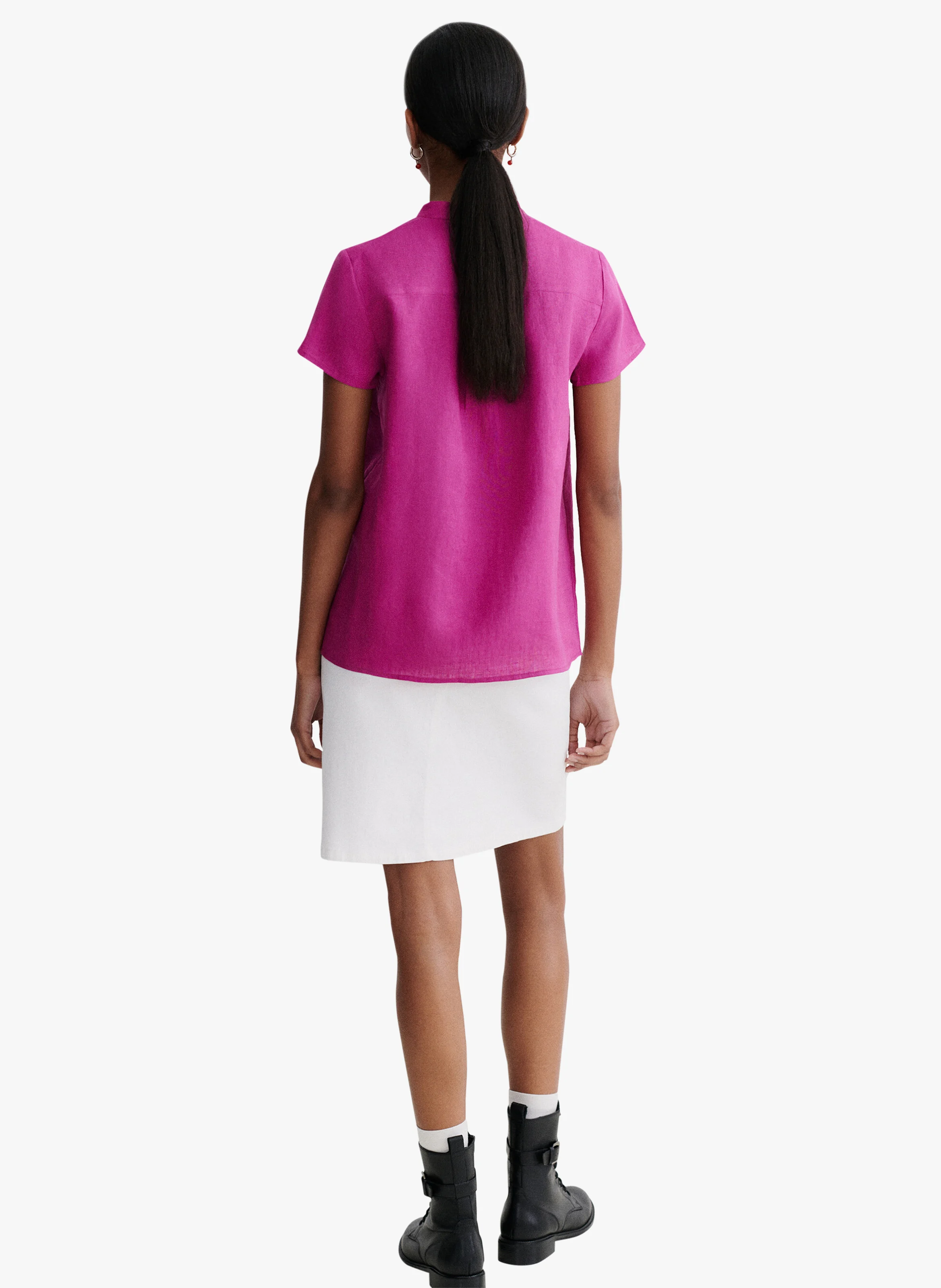 KATB - Top col V en lin | Violet