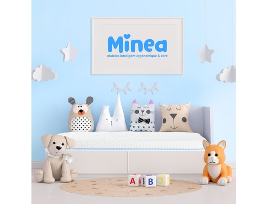 MINEA - Matelas sweet dreams bleu | mousses haute densité & supersof...