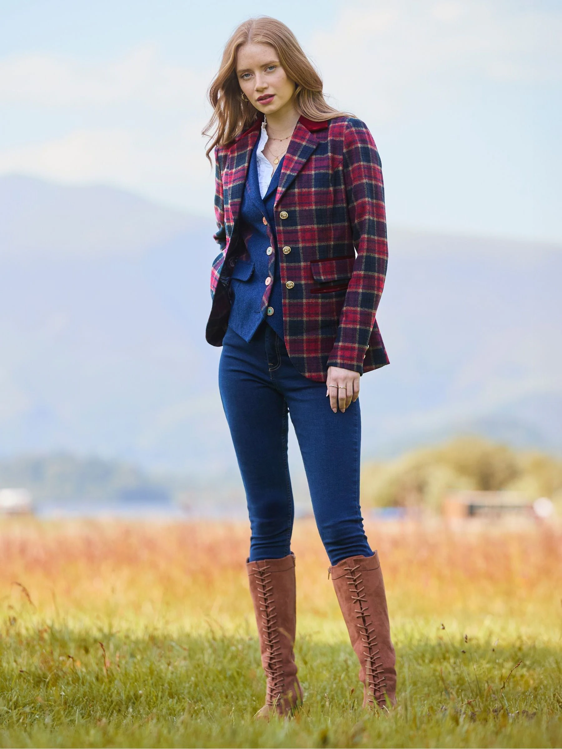 Blauw - Joe Browns Heritage Ruit Blazer