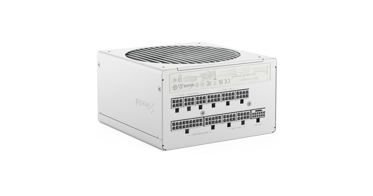 Fractal DesignION Gold 3 modulaire 1000 watt voeding   (Wit, 1x 12V-2x6, 3x PCIe)