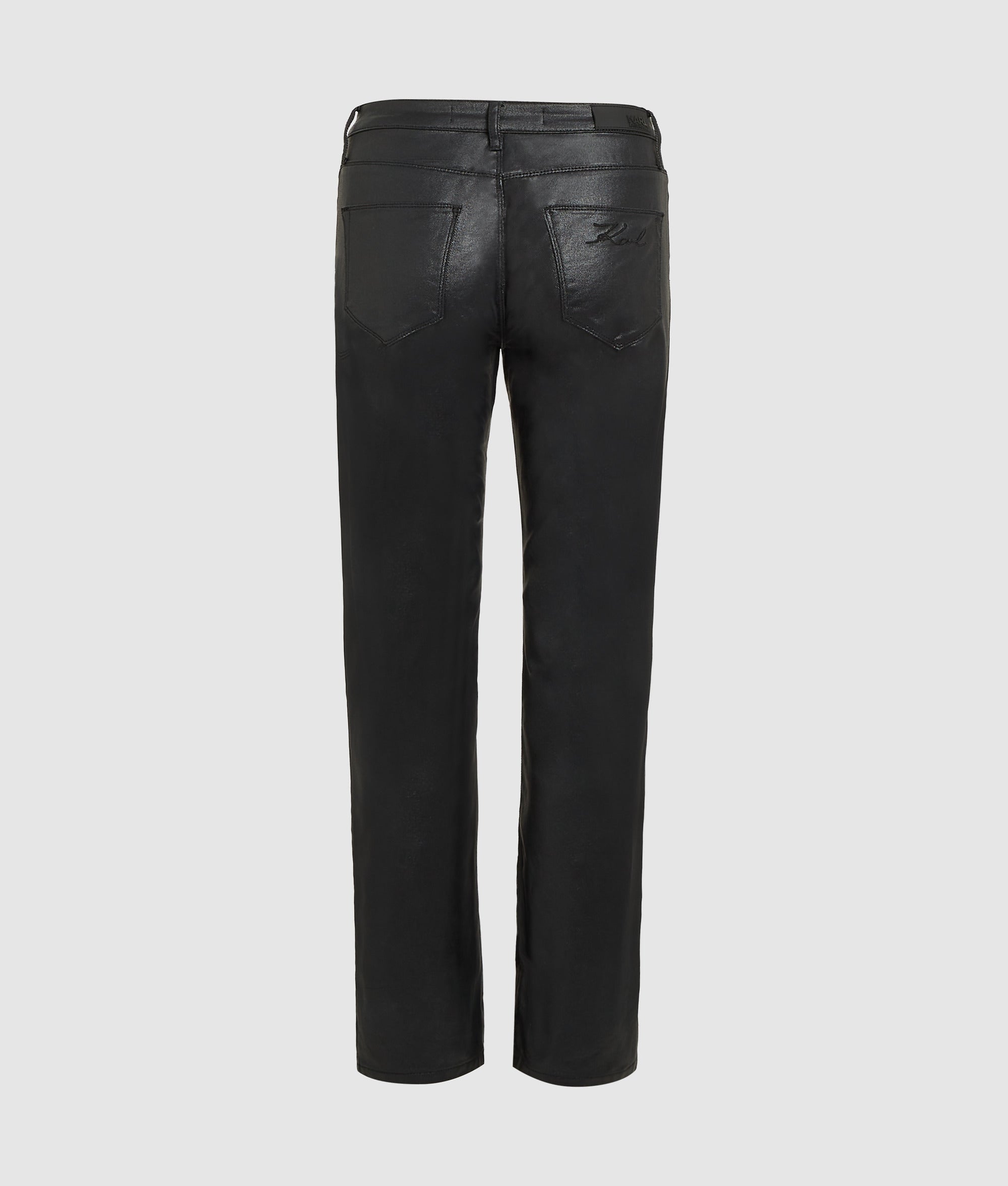 Gecoate rechte jeans