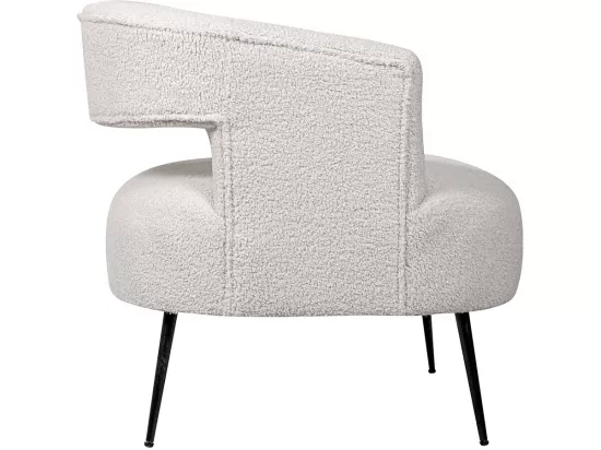 Fauteuil en tissu bouclette 