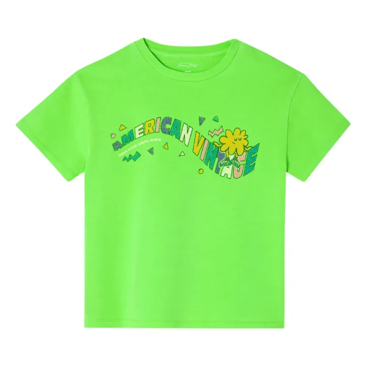 American Vintage T-shirt Fizvalley | Vert fluo