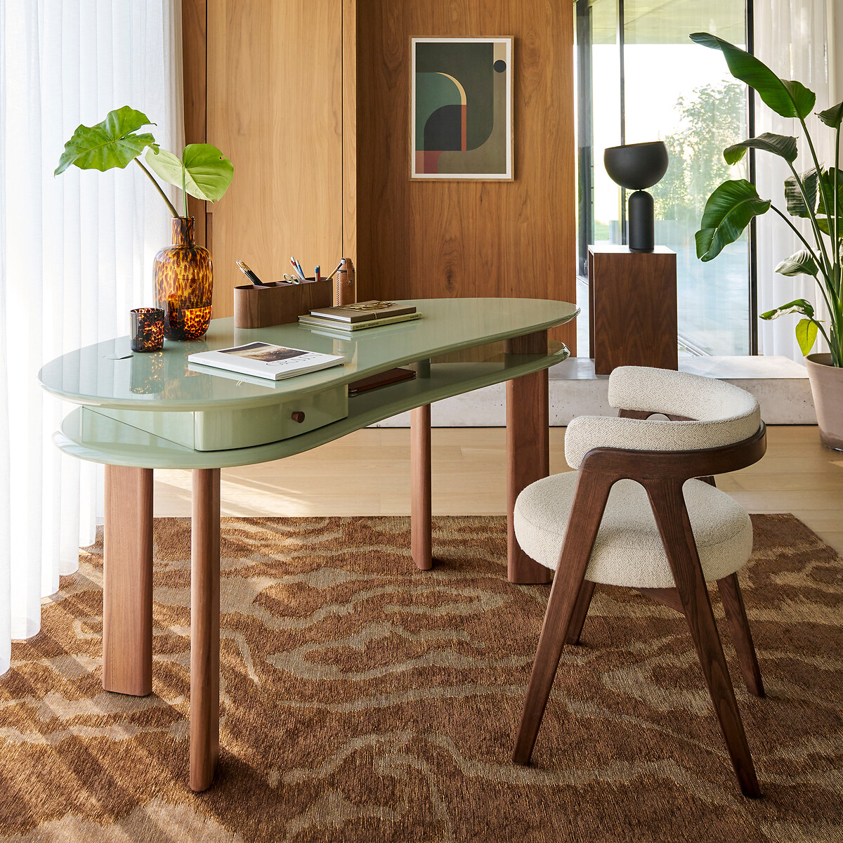 LA REDOUTE INTERIEURS<br>Secretária com tampo duplo, Rocks