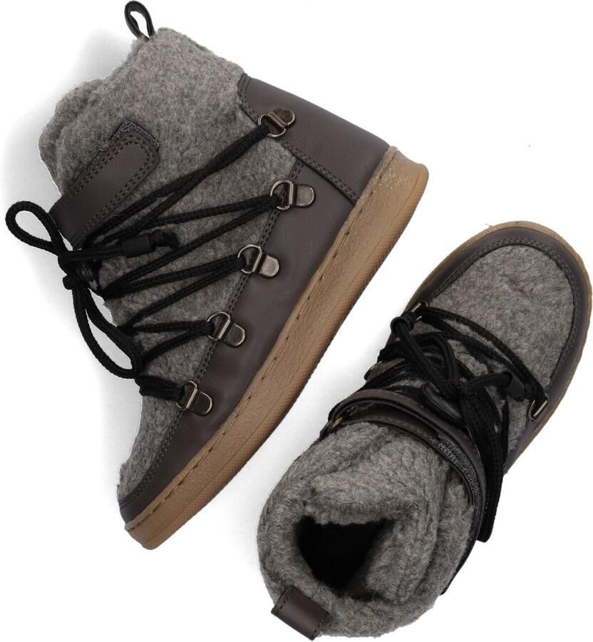 Bear & Mees B&m Snowboats Veterboots Laarzen Met Veters Meisjes Kids Grijs