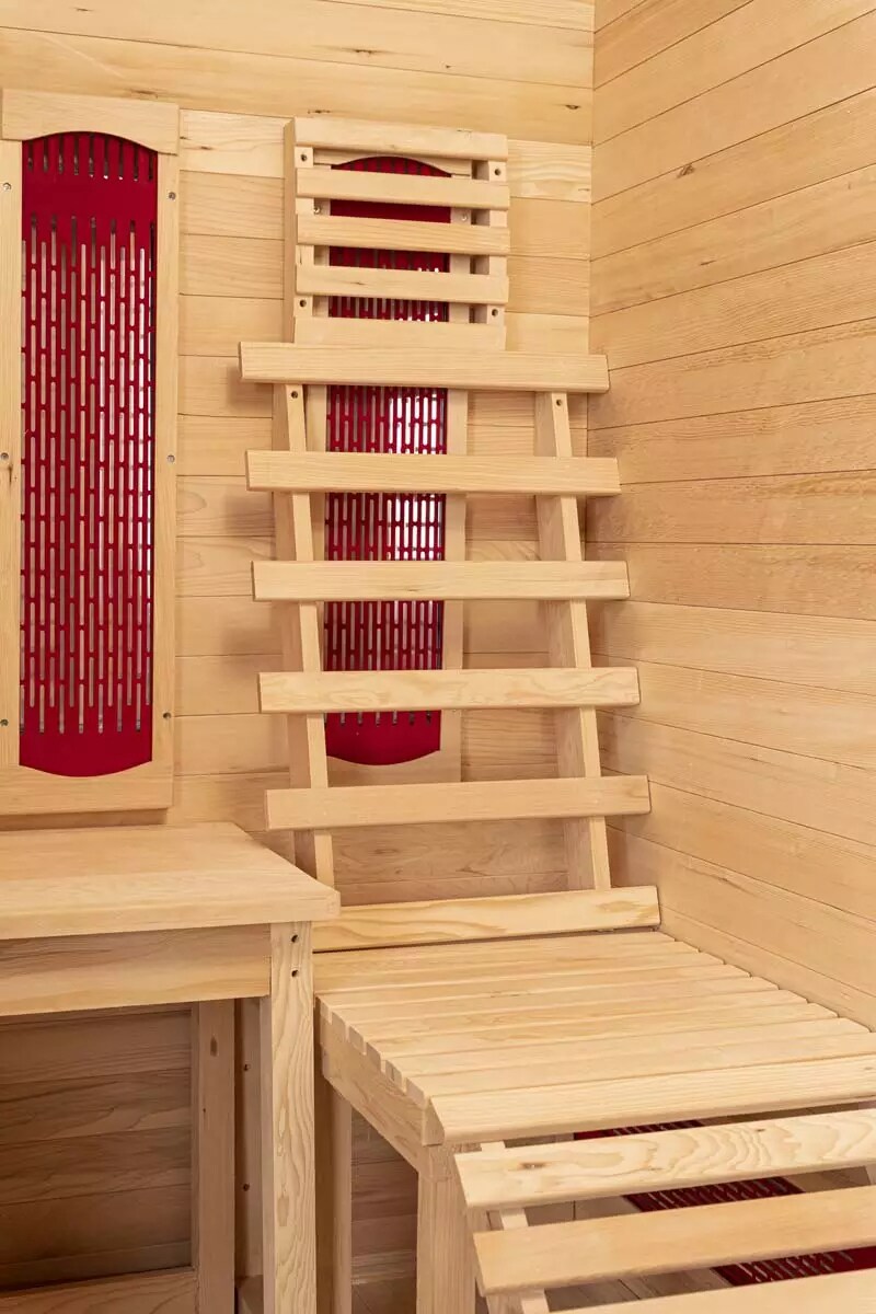 PureHaven Infrarotkabine für 2 Personen 150x150x190 cm Hemlock-Tanne Tiefenwärmestrahle