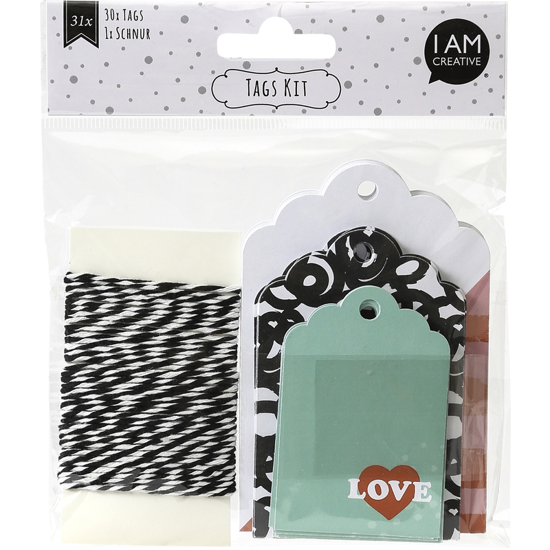 I AM CREATIVE Geschenkanhänger, Love, 30 Stück