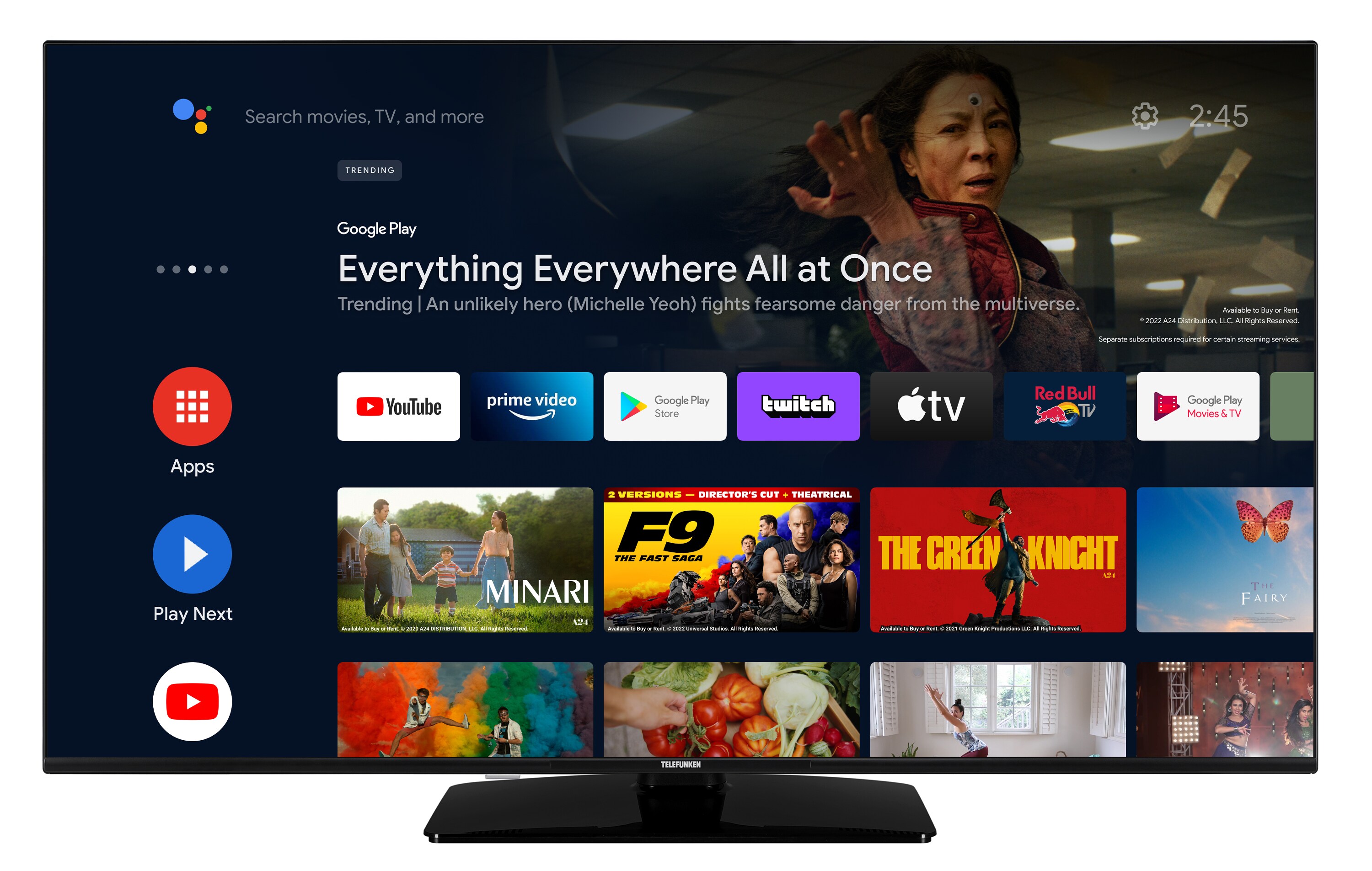 Telefunken XU50AN754M 50 Zoll Android UHD TV