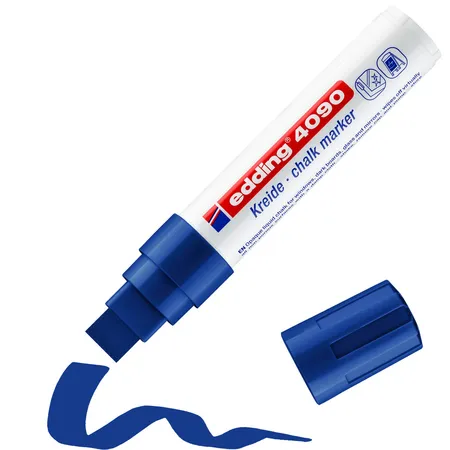 edding 4090 Kreidemarker, 4-15mm, blau