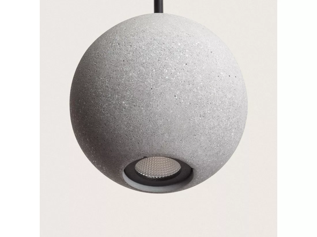 Suspension LED Ciment Jax 4,5 W Gris pierre Blanc Chaud 3000K