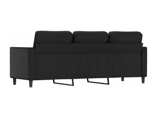 Canapé à 3 places Noir 180 cm Similicuir
